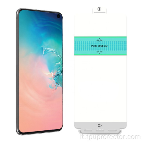 TPU „Galaxy S10“ hidrogelio ekrano apsauga